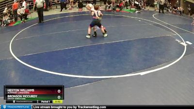 66 lbs Cons. Round 4 - Heston Williams, Altamont Longhorns vs Bronson McCurdy, Uintah Wrestling