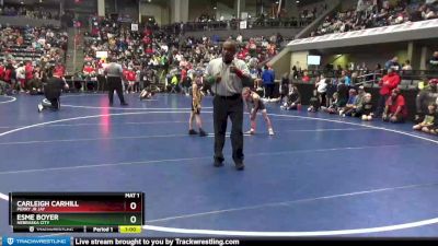 50-53 lbs Round 2 - Esme Boyer, Nebraska City vs Carleigh Carhill, Perry Jr Jay