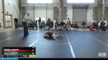 115 lbs Round 2 (6 Team) - Isaiah Jackson, Junior Terps Xpress vs Gradey Harding, Warhawks Black