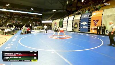 215 Class 1 lbs Cons. Round 3 - Brayden Clement, Diamond vs Matthew Esparza, El Dorado Springs