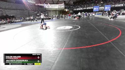 Girls 1B/2B/1A/2A 170 Quarterfinal - Sailor Walker, Ellensburg (Girls) vs Viktoriya Dovhoruka, Rogers (Spokane) (Girls)