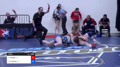 130 lbs Cons 8 #2 - Isabella Cepak, Michigan Revolution Wrestling Club vs Sophia Hejnal, Grace M Davis High School Wrestling