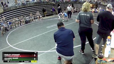65 lbs Round 1 (6 Team) - Paisley Stewart, South Dakota Lightning vs Lilliana Sharp, Team USA