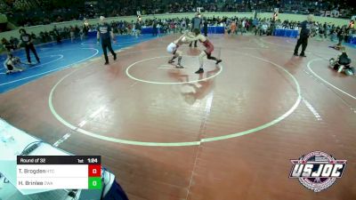 96 lbs Round Of 32 - Tucker Brogden, Hinton Takedown Club vs Hayden Brinlee, Oklahoma Wrestling Academy