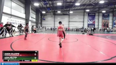 96 lbs Rd# 2 10:30am Friday - Jaxon Gillespie, Aggression Legionaries vs Leon Melton, Maryland GOLD