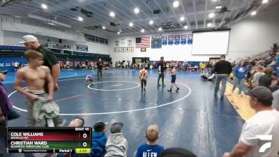 93 lbs Round 2 - Cole Williams, Douglas WC vs Christian Ward, Glenrock Wrestling Club