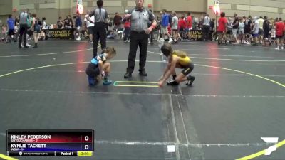 66 lbs Round 1 (8 Team) - Kynlie Tackett, WOW vs Kinley Pederson, Untouchables