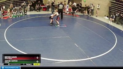 48 lbs Quarterfinal - Bryer Davis, Dove Creek vs Hayze Hatch, Empire