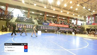 191 lbs Round Of 16 - Samyra Thomas, Jarvis Christian (Texas) vs Lessly Sandoval, St. Mary (Kan.)