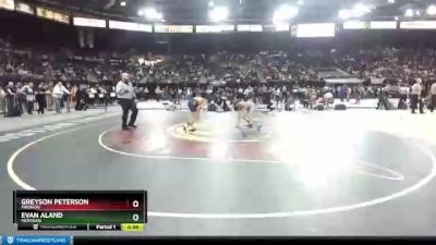 5A 98 lbs Cons. Round 3 - Greyson Peterson, Madison vs Evan Aland, Meridian