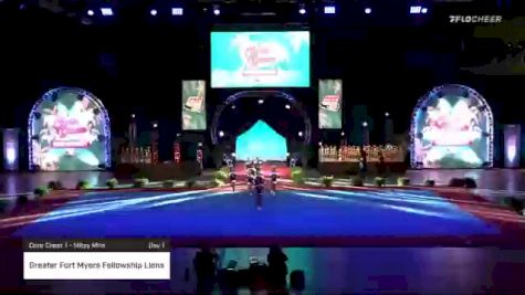 Greater Fort Myers Fellowship Lions [2020 Core Cheer 1 - Mitey Mite Day 1] 2020 Pop Warner National Cheer & Dance Championship