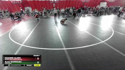 55-58 lbs Round 1 - Elias Rodriguez, Wisconsin vs Izzadine Alashi, Racine Area Wrestling Inc.