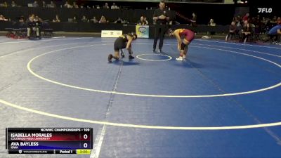 109 lbs Quarterfinal - Isabella Morales, Colorado Mesa University vs Ava Bayless, Iowa