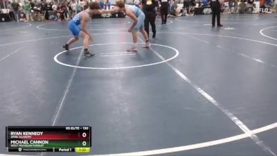 130 lbs Champ. Round 2 - Michael Cannon, West Michigan Pursuit vs Ryan Kennedy, SPIRE Academy