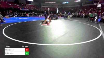 195 lbs Consi Of 8 #1 - Mark Ayala, St John Bosco (SS) vs Noah Bode, Vista Murrieta (SS)