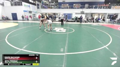 116 lbs Round 4 - Seth Pringle, Great Neck Wrestling Club vs Gavin Bacaoan, Smith Wrestling Club