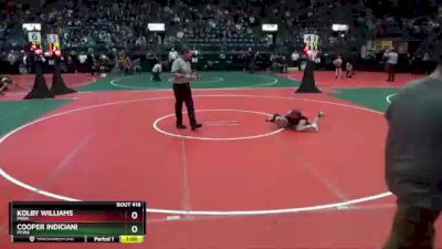 68 lbs Champ. Round 1 - Cooper Indiciani, PCWA vs Kolby Williams, PROA