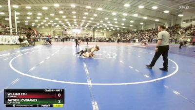 6-144 lbs Quarterfinal - Jayden Loveranes, South Lakes vs William Etu, Stafford