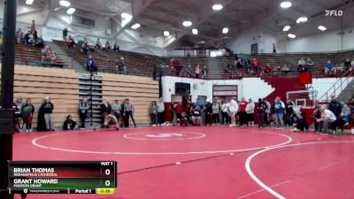 138 lbs Cons. Round 6 - Brian Thomas, Indianapolis Cathedral vs Grant Howard, Madison Grant