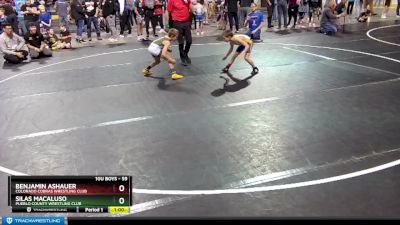 59 lbs Cons. Round 2 - Benjamin Ashauer, Colorado Cobras Wrestling Club vs Silas Macaluso, Pueblo County Wrestling Club