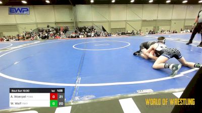 96 lbs Final - AJ Woerpel, POWA 12U vs Wyatt Wolf, Funky Singlets 12u Team Black