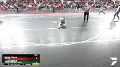 67 lbs 1st Place Match - Bryce Feran, Prescott vs Jaxon Lemke, Askren Wrestling Academy