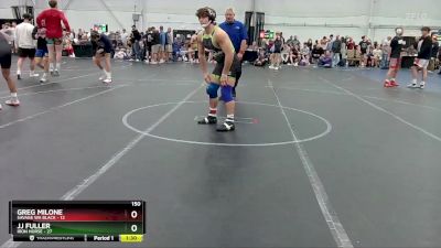 150 lbs Semis (4 Team) - Greg Milone, Savage WA Black vs JJ Fuller, Iron Horse