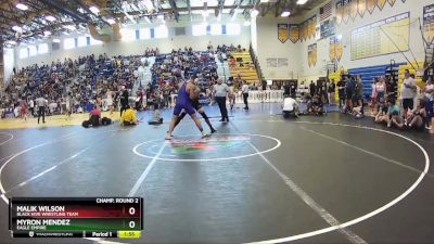 190 lbs Champ. Round 2 - Myron Mendez, Eagle Empire vs Malik Wilson, Black Hive Wrestling Team