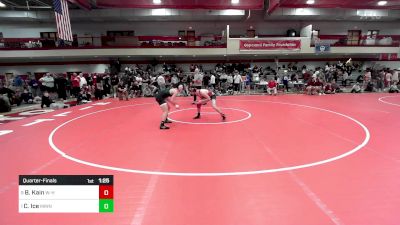 138 lbs Quarterfinal - Braden Kain, Whitman-Hanson vs Cam Ice, Minnechaug