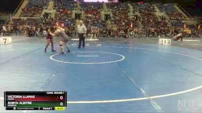 125 lbs Cons. Round 1 - Victoria Llamas, Minot vs Robyn Albitre, Mandan