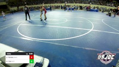 110 lbs Quarterfinal - Haolong Cai, Best Trained Wrestling vs Jersey Yanes, Broken Arrow Wrestling Club