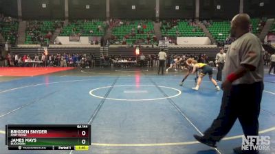 6A 144 lbs Semifinal - Brigden Snyder, Fort Payne vs James Mays, Buckhorn