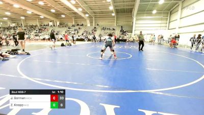 160 lbs Rr Rnd 1 - Justin Gorman, Michigan Grapplers Blue vs Zach Knapp, MI Bad Boys Gold