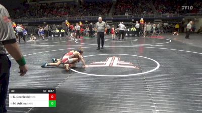 80 lbs Consi Of 16 #2 - Caleb Czaniecki, Peters Township vs Millington Adkins, Saegertown