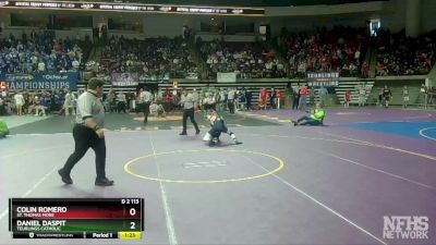 D 2 113 lbs Semifinal - Colin Romero, St. Thomas More vs Daniel Daspit, Teurlings Catholic