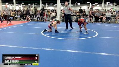 84 lbs Round 5 (10 Team) - Christian Worthy, FL Scorpions vs Ever Cherrier, Fair Lawn Cutters