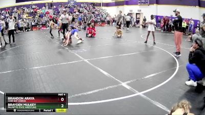 85 lbs Semifinal - Brayden Mulkey, Palmetto State Wrestling vs Brandon Araya, Cane Bay Cobras