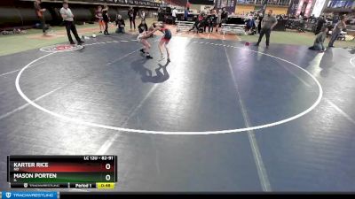 82-91 lbs Round 3 - Mason Porten, IL vs Karter Rice, ND