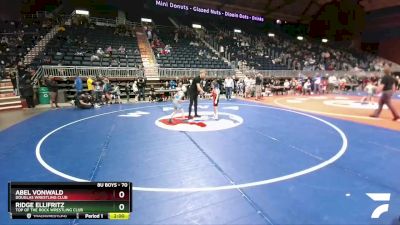 70 lbs Round 1 - Abel VonWald, Douglas Wrestling Club vs Ridge Ellifritz, Top Of The Rock Wrestling Club