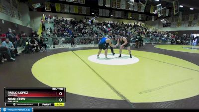 285 lbs Cons. Semi - Noah Chiw, Mira Mesa vs Pablo Lopez, Vacaville