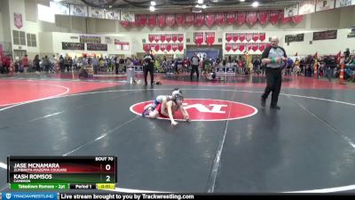 85 lbs Cons. Round 2 - Jase McNamara, Zumbrota-Mazeppa Cougars vs Kash Romsos, Cameron