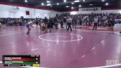 138 lbs 1st Place Match - Brock Mantanona, Palm Desert vs Ryder Yoshitake, San Marino