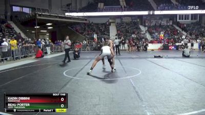 165 lbs Semifinal - Kadin Dibbini, Manhattan vs Beau Porter, Leoti Takedown