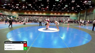 132 lbs Round Of 64 - Xavier Lucero, Cleveland vs Manuel Saldate, Slam Academy