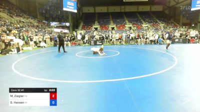 126 lbs Cons 32 #1 - Mason Ziegler, Pennsylvania vs Drew Hansen, Michigan