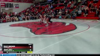 132 lbs Quarterfinals (8 Team) - Riley Brewer, Lee County vs Isaac Hall, North Forsyth