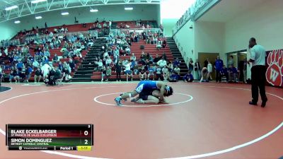 126 lbs Round 3 - Simon Dominguez, Detroit Catholic Central vs Blake Eckelbarger, St Francis De Sales (Columbus)