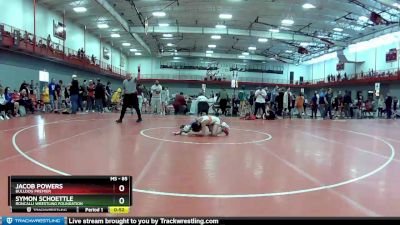 85 lbs Cons. Round 2 - Symon Schoettle, Roncalli Wrestling Foundation vs Jacob Powers, Bulldog Premier