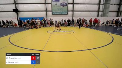 72 lbs Rr Rnd 3 - Matthew Simonton, Vougar's Honors Wrestling vs John Anthony Fenuto, Seagull Wrestling Club