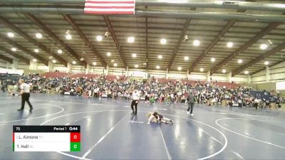 75 lbs Quarterfinal - Ledger Aimone, Team Prestige vs Travon Hall, West Jordan